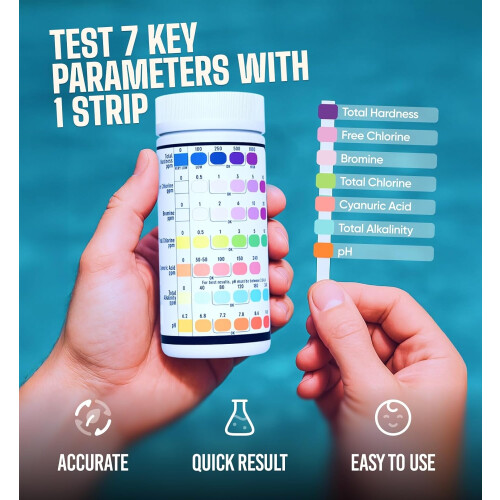 Spa pool test strips 7-in-1 162 tests 2