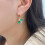 Crystal Leaf Clover Earrings Green Shamrock Jewelry for 3