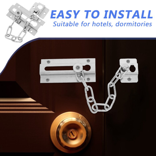 Door Chain Lock Security Latch for Interior Doors 1 Set 2