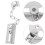 - Door Hook Lock Chain Security Travel Cabinet Silver 5