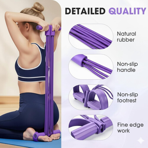 Pedal Resistance Trainer with 8 Rubber Tubes 2