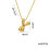 Bubble Letter Necklace Gold Plated Dainty Initial Pendant 2