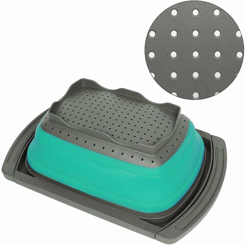 Pot de filtre pliable pour évier avec poignée rétractable 2