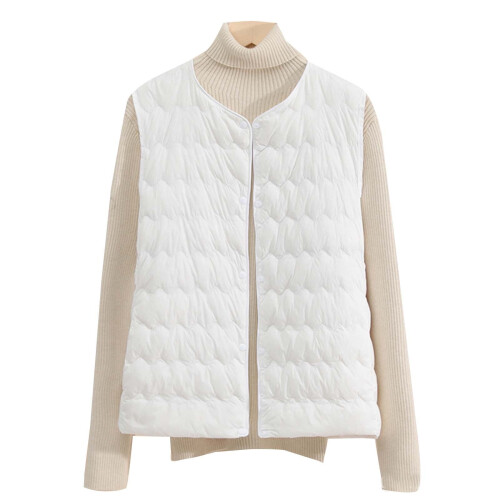 Women's Down Vest Crewneck Button-Down Packable Puffer Vest 2