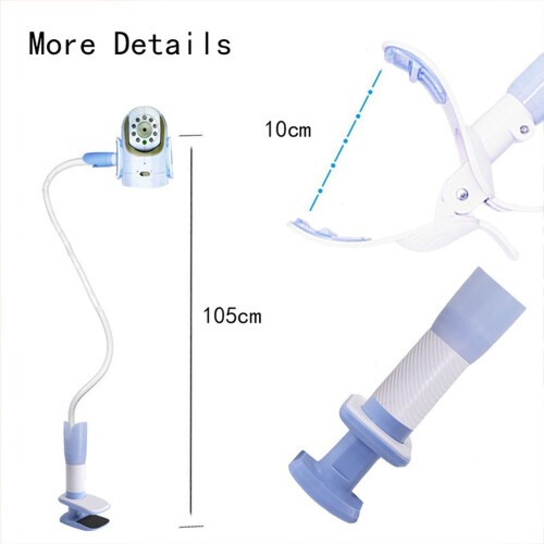 Support pour babyphone avec fixation flexible et clip réglable 2