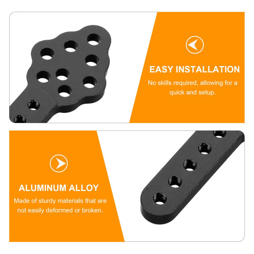 Černý kovový nastavitelný držák tlumiče pro RC auto 2