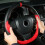 Leather Steering Wheel Cover Hand-Sewn 38cm 6