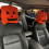 Housse de siège auto citrouille d'Halloween - Décoration effrayante 2