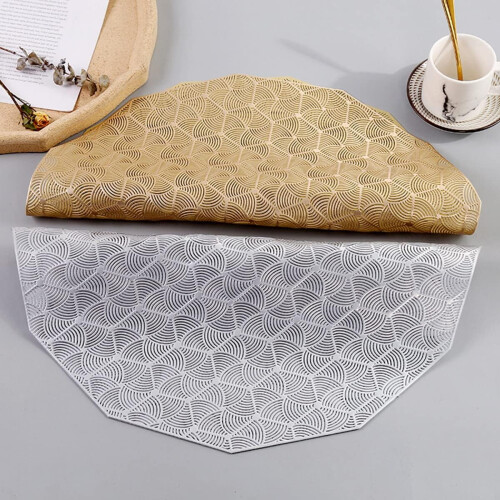 Runde Platzsets aus hitzebeständigem, rutschfestem PVC, 4er-Pack 2