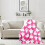 Halloween Ghost Throw Blanket Pink White Lightweight Cozy 5