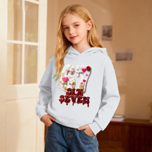 Boys graphic print hooded sweatshirt long sleeve pullover 1