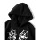 Oversized Zip-Up Hoodie Gothic Spider Web Graphic 3