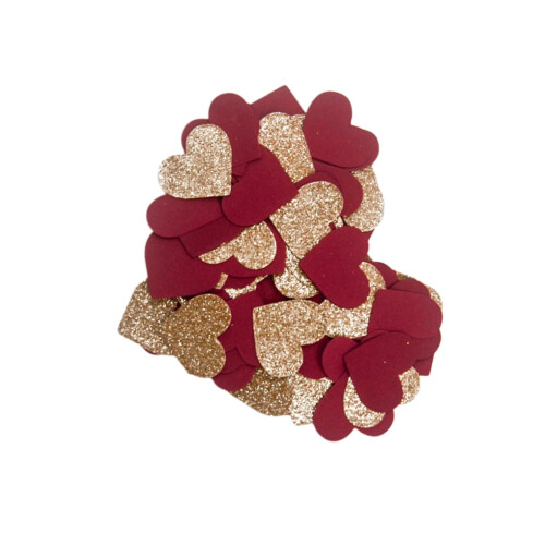Love Heart Confetti Paper Decorations 60 Pieces 2