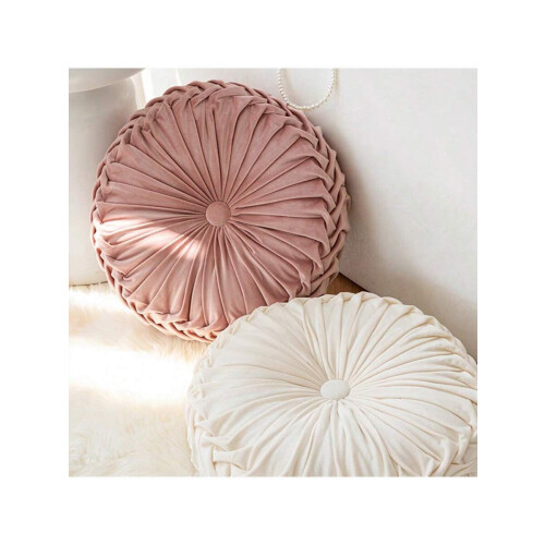 Pumpkin-shaped round pillow pink 1 pc 2