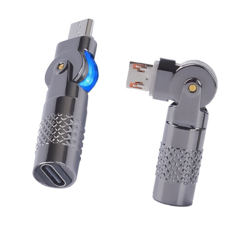 Περιστρεφόμενος προσαρμογέας τύπου C σε USB αρσενικό 90 60W 1