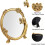 Vintage gold arched mirror wall decor small oval 3