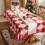Tischdecke rot-weiß kariert wasserdicht Polyester 6
