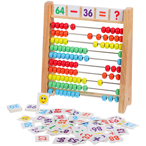 Träkulram för barn, matteräknande leksak, 1 set 2