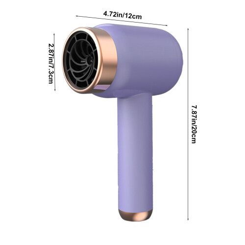 Sèche-cheveux sans fil rechargeable violet léger avec 2