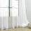 Rideaux semi-transparents unis en polyester et nylon (1 paire) 4