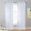 Rideaux semi-transparents unis en polyester et nylon (1 paire) 6