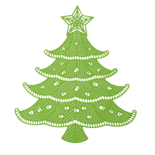 XUNRYAN Tree Insulation Placemats Green Hollow Reusable 4 1