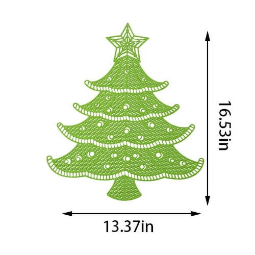 XUNRYAN Tree Insulation Placemats Green Hollow Reusable 4 2
