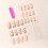 Faux ongles carrés réutilisables de Noël (24 pièces) 2