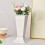 White plastic flower pot urn planter 30 cm 4