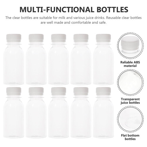 Bouteilles à jus en plastique transparent réutilisables 350 ml 1