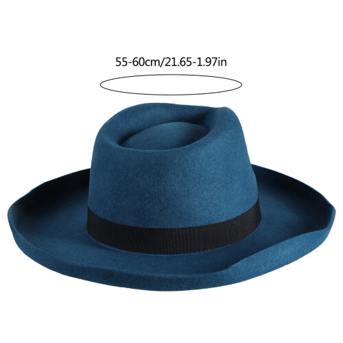 Ullhatt Vintage Fedora Bred Brätte för Herrar 2