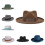 Ullhatt Vintage Fedora Bred Brätte för Herrar 4