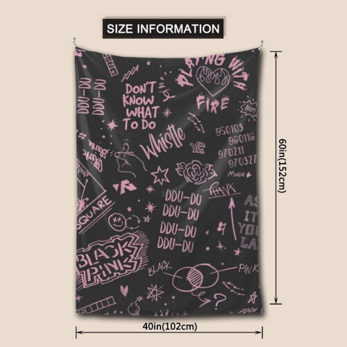 Tapisserie Blackpink, format king size 80x60 pouces 2