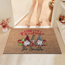 Santa Claus Printed Door Mat Merry Christmas Footmat Christmas Holiday Entrance Bedroom Kitchen Christmas Door Mat Decoration
