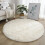 Ultra Soft Plush Round Rug Mat White 60 cm 8