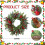 Artificial Christmas Wreath 22 inch with pine cones red 3