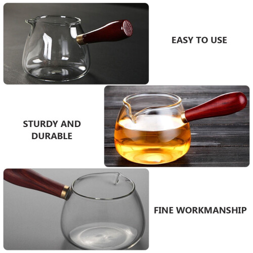 Tea Dispenser with Wooden Handle and Borosilicate Glass 1