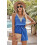 Blue sleeveless V-neck jumpsuit XL 8
