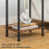 Side Table with Charging Station Rustic Brown 2-Tier 7
