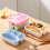 Bento Lunch Box 4-Compartment Reusable Container Green 1 3