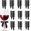 Black Satin Ribbon Bow 2.5" 50 pcs 7