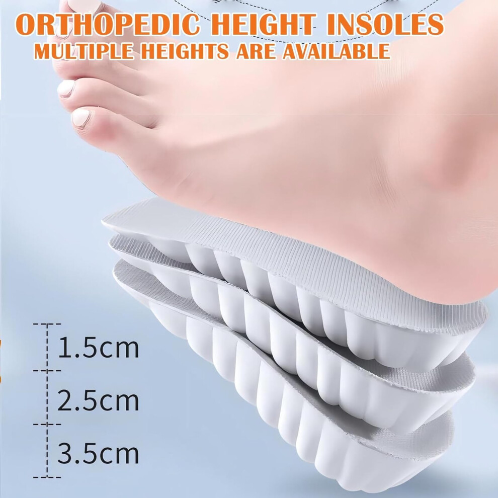 Orthopedic Height-Increase Insoles with Arch Support and
