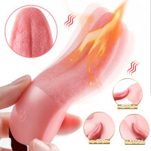Clitoris- en tongvibrator, G-spot dildo stimulator, seksspeeltjes voor vrouwen.