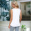 Top sin mangas blanco para mujer, talla XL 2