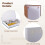 Decorative Linen Books Set Green Brown Gray 3 Pcs 4