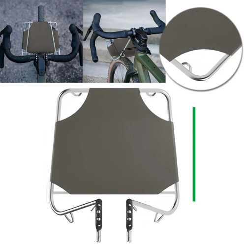 Fahrradkorb aus Metall, Gepäckträgertasche, grau 1
