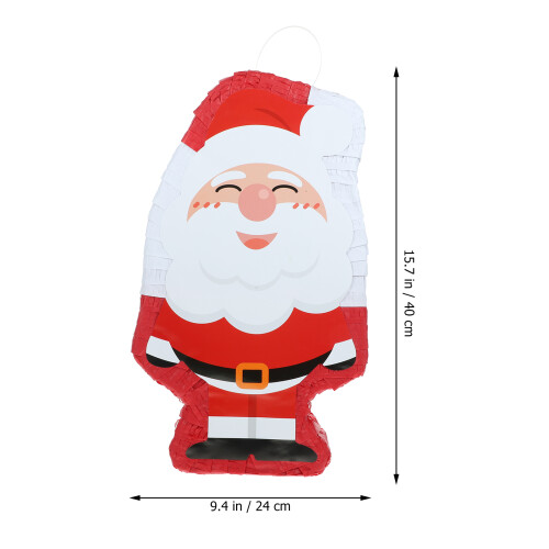 Weihnachtsmann-Piñata-Papierdekoration rot, 1 Stück 1