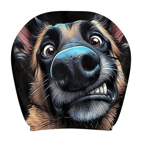 Autohoofdsteunhoes met grappige print, elastisch mesh, universeel 2