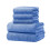 Ensemble de serviettes de luxe en lin, 5 pièces, 600 g/m², coton bleu 2