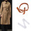PU Faux Leather Sash Trench Coat Belt Black 2